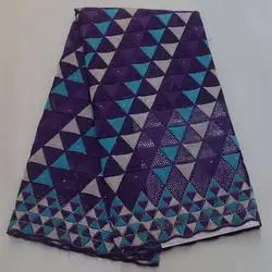 Последней Африканской кружевной ткани Высокое качество 2018 Французский кружевной ткани с камень хлопок Нигерии кружевной ткани для платья