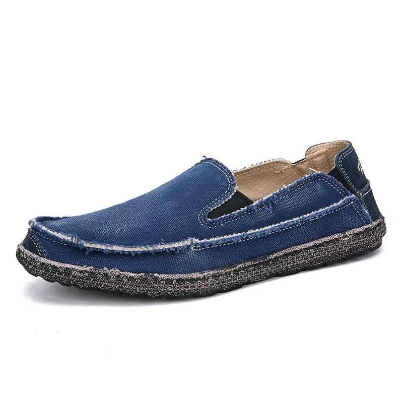 

Men Canvas Shoes Breathable Casual Shoes Man Loafers Soft Comfortable Outdoor Flats Lazy Driving Shoes Plus Size 39-47