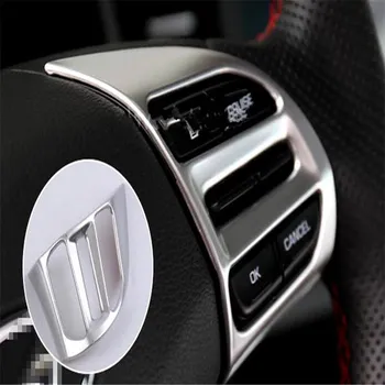 

2x Car Styling Inner Multifunction Steering Wheel Button Cover Trim Sticker Fit For Hyundai Elantra Avante 2016 2017 Accessories