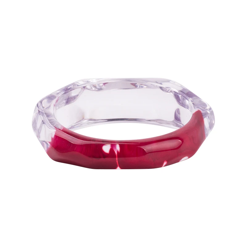 Classic Acrylic Cuff Bracelets Bangles for Women New Fashion Geometric Mix Color Resin Wide Bracelet Female Charm Party Jewelry (3)