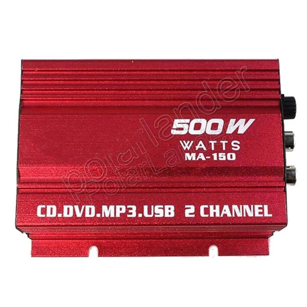

12V mini HI-FI MA-150 USB FM digital power amplifier with power adapter CD DVD MP3 USB car amplifier 500W 2channel output