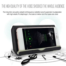 CHYI портативный беспроводной индукционный динамик мини-Бумбокс с держателем телефона+ внешний аккумулятор для смартфона на открытом воздухе AUX музыкальный плеер