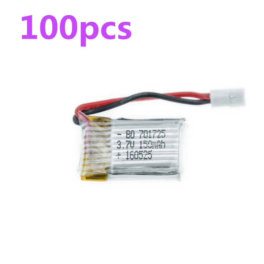 3.7V 150mAh lipo Battery 100pcs for Eachine JJRC H8 Mini rc quadcopter helicopter Spare Parts