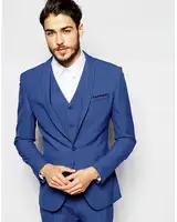 Последние конструкции пальто брюки формальный синий костюм Для мужчин Slim Fit Свадебные жених смокинг для выпускного простой пиджак по