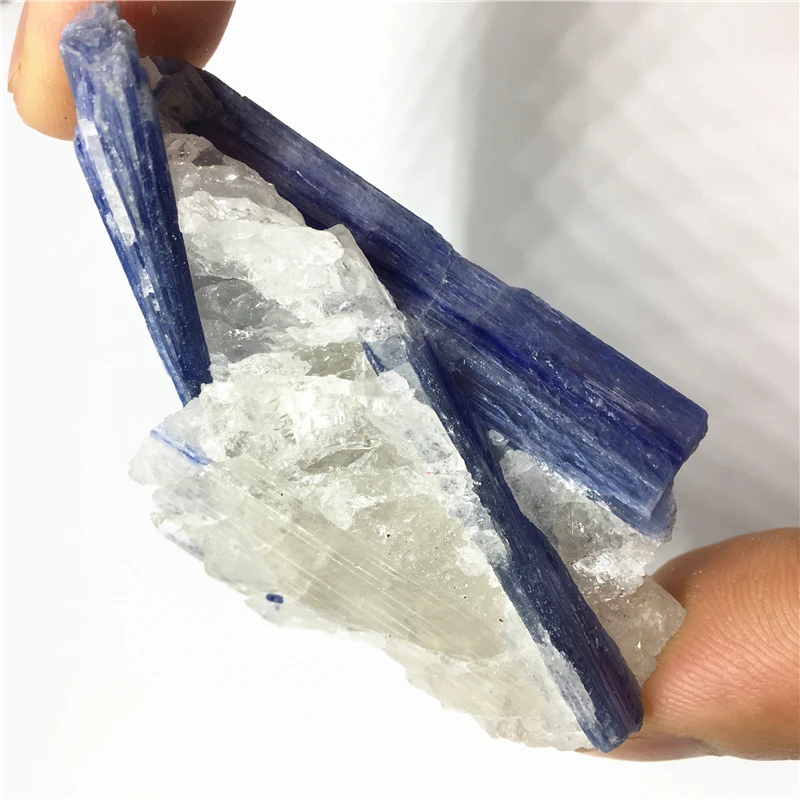 

Rare natural quartz crystal blue tourmaline mineral specimen reiki healing holiday gift