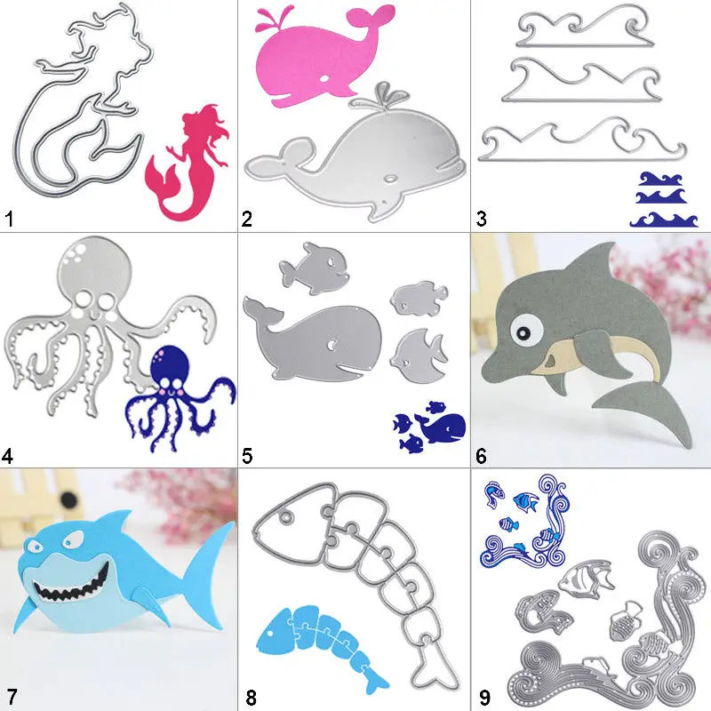 DIY Seaworld металлические режущие штампы трафарет альбом для скрапбукинга тиснение