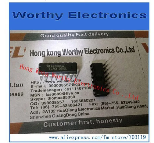 

Free shipping 10pcs/lot TCM3105NL TCM3105N TCM3105 DIP-16