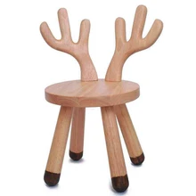 Табурет Xie Na с абзацем твердой древесины обувь ребенок обратно милый мультфильм Зеленая скамейка олень животное стул