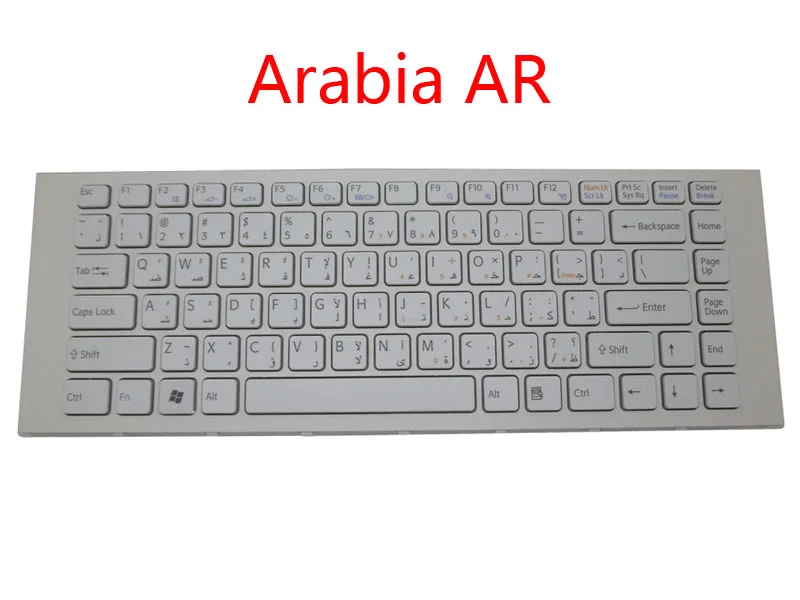 

Laptop Keyboard For SONY For VAIO VPC-EA VPCEA VPC EA 148792481 Arabia AR Korea KR Italy IT Traditional Chinese TW white frame