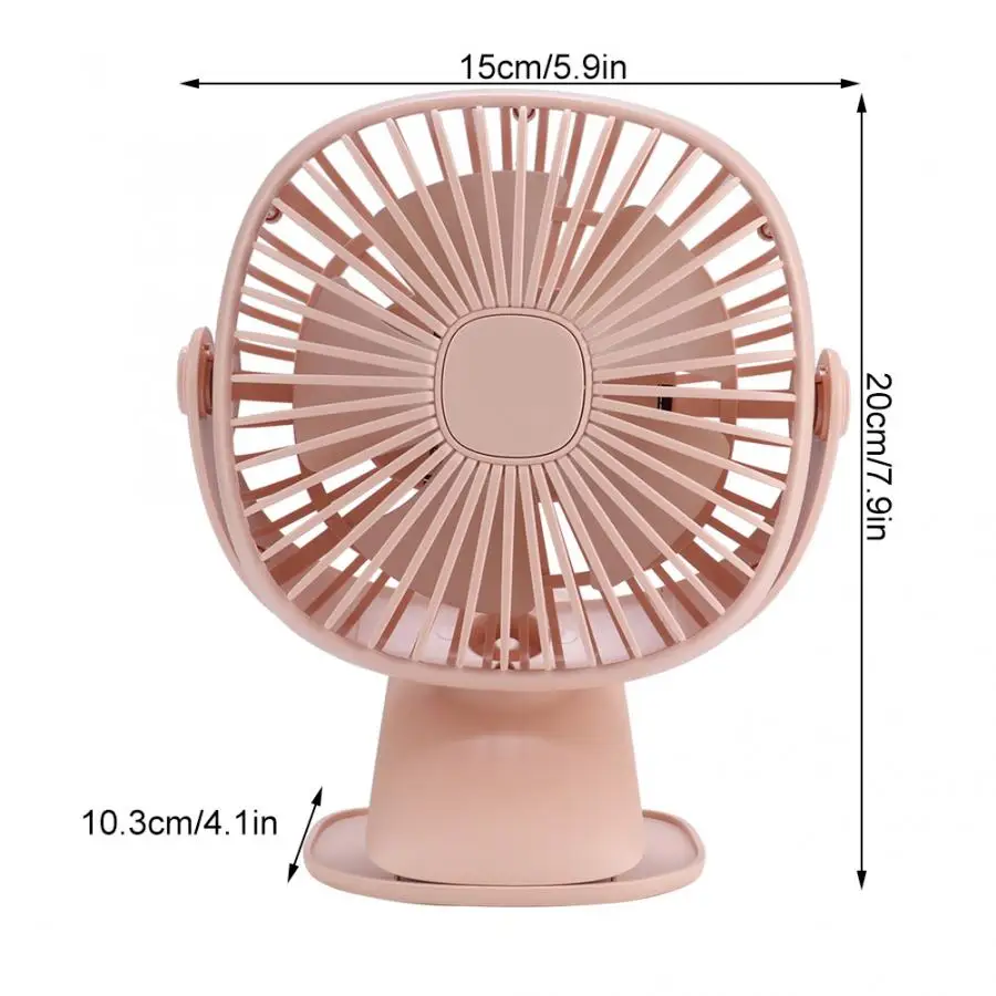 Мини настольный usb-вентилятор 3 скорости ниже Шум 360 вверх и вниз вращающийся милый домашний рабочий стол Декор Портативный жаркое лето питания - Цвет: Розовый