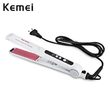 Kemei KM-1878 электрический 3 в 1 Утюг выпрямитель для волос бигуди алюминиевая нагревательная пластина выпрямление волос щипцы для завивки инструмент для укладки