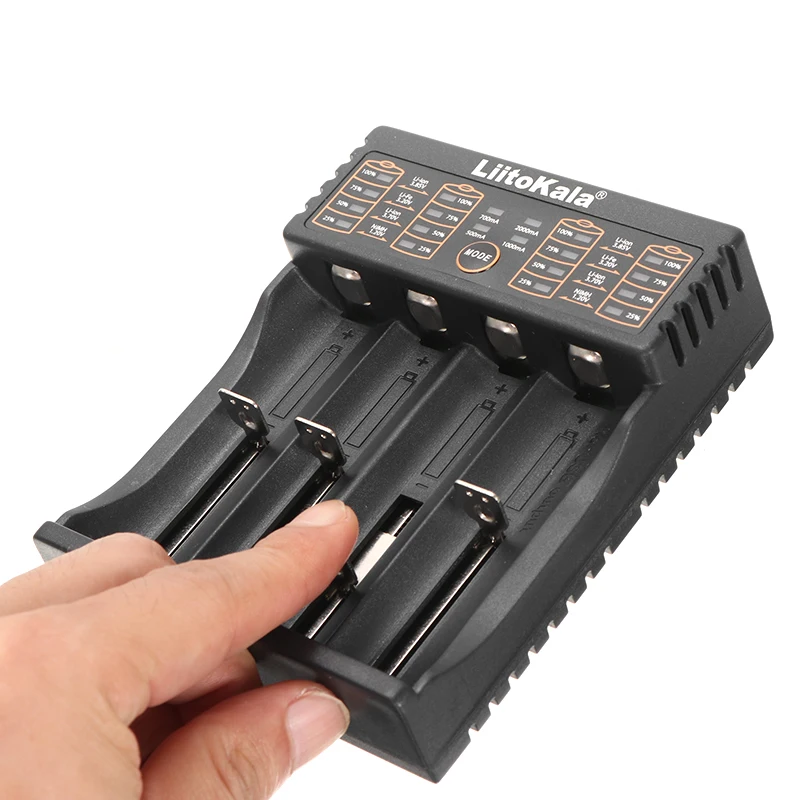 Liitokala Lii-402 зарядное устройство умный, микро USB зарядка NiMH литий-ионная батарея DC 5V 4 слота 18650/26650/16340/14500
