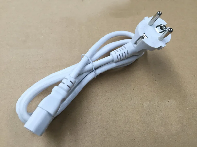 1PCS 1.1M EU plug 2pin AC Cable 16A Europe Cord Extension Wall Power