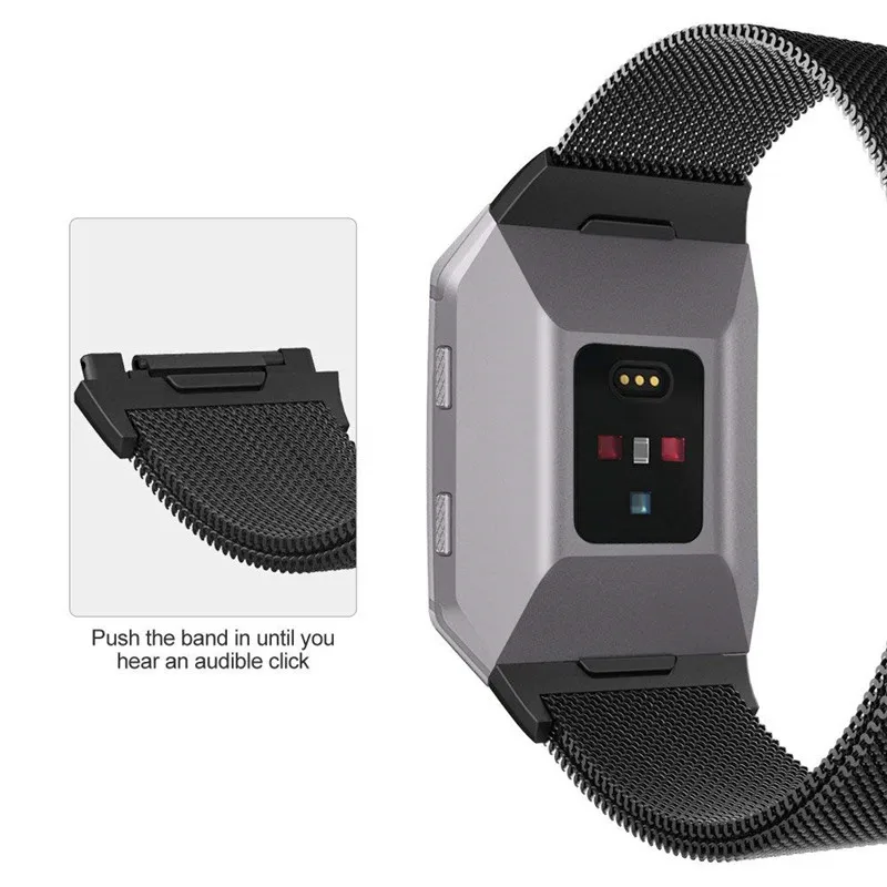 GXV Stainless Steel Milanese Magnetic Fitbit Ionic Replacement Sprot Strap Accessories for Ionic Fitbit Smart Watch Women Men