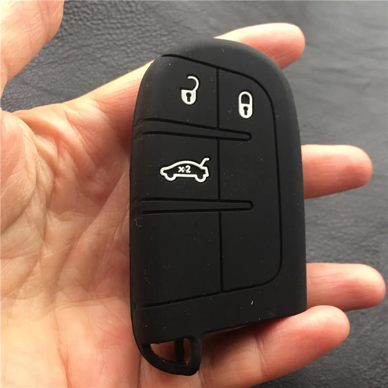 3 кнопки силиконовый резиновый автомобильный ключ чехол для Fiat для Jeep Renegade крышка смарт-ключа Автомобильный ключ сумка крышка