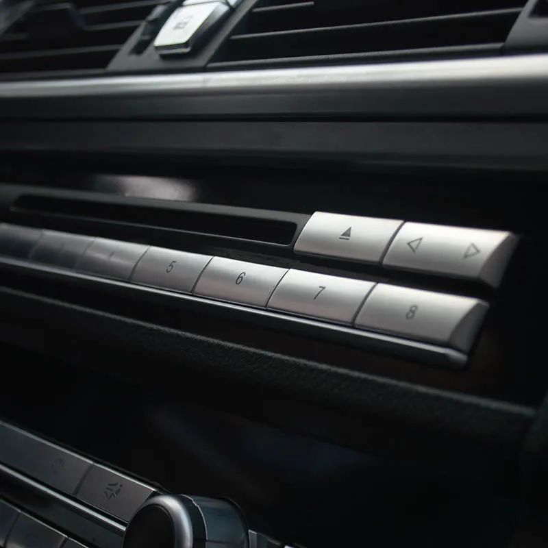 Автомобильный Стайлинг мультимедийный кондиционер CD панель Кнопка крышка интерьера кнопки наклейка для BMW 5 серии f10 f18 авто аксессуары