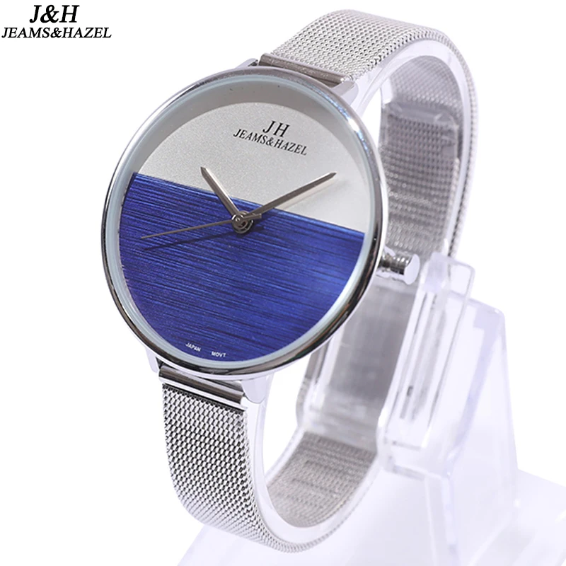 

Unique Simple Women Stainless Steel Band Water Resistant Watch Lady Fashion Round Quartz Wristwatches Use in Travel