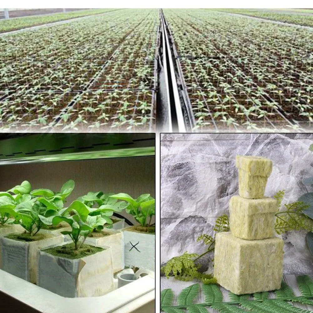 

Blocks Greenhouse Compress Base Planting Media Mini Hydroponic Grow Garden Soilless Cultivation Rockwool Cubes Ventilative