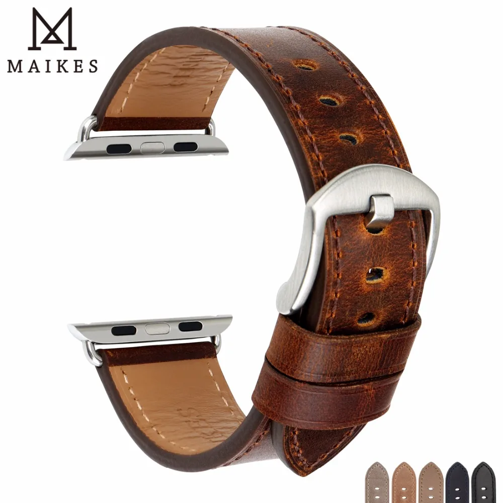 Ремешок кожаный для Apple Watch Band 44 мм 40 мм/42 38 Series 4 3 2 1 iWatch|Ремешки часов| |