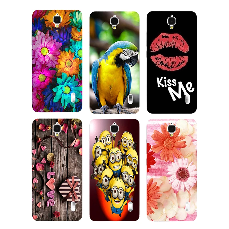 

Silicone Case For Huawei Ascend Y560 Y5 Y560-L01 Cover Floral Plants Unicorn Printed Back Cover Flamingo Cute Cat Owl Phone Case