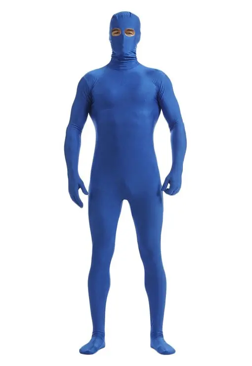 Мужской боди Zentai с отверстиями для глаз унисекс спандекс лайкра открытые глаза