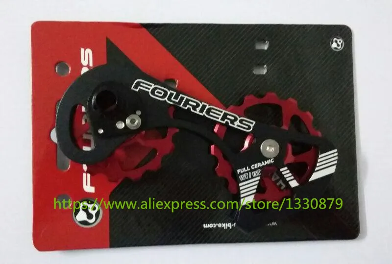 FOURIERS de cerámica completa rodamiento de carretera Drivetrain de bicicleta polea trasera 15 T-15 T uso 9150/9000/ 9070/6800/6870 FOURIERS de cerámica completa rodamiento de carretera Drivetrain de bicicleta polea trasera 15 T-15 T uso 9150/9000/ 9070/6800/6870