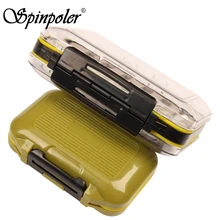 Spinpoler двухслойная жесткая пластиковая рыболовная приманка, коробка для ловли нахлыстом, водонепроницаемая коробка для ловли нахлыстом