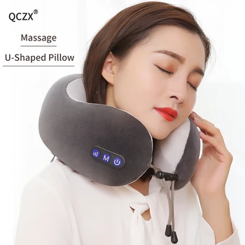 

QCZX U-shaped Pillow Outdoor Travel U-shaped Cervical Massage Pillow Memory Foam Filler With Office Car Embrace Cervical Pillow
