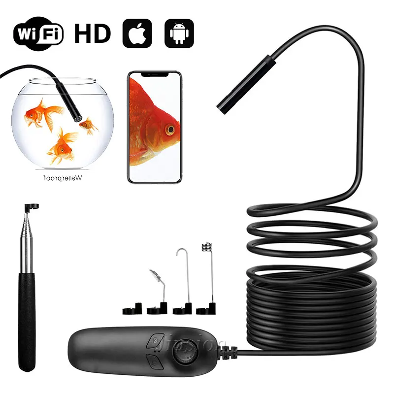 

Mini Wifi Endoscope Cable Inspection Camera Video Recorder Flexible IP Camcorder For Android/IOS Phone Micro USB Waterproof Cam