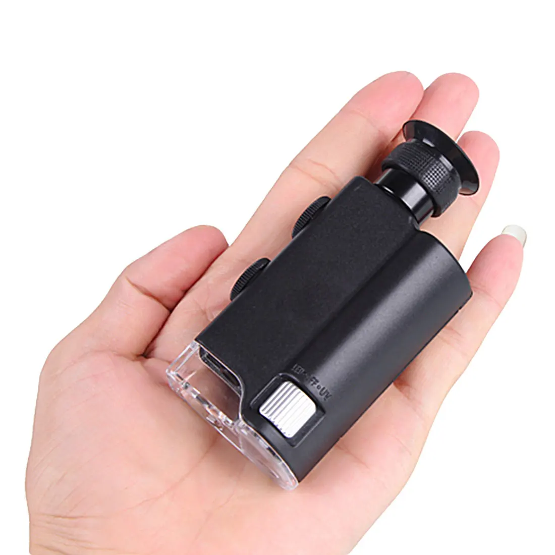 

Pocket 200X~240X Handheld LED Lamp Light Loupe Zoom Magnifier Mini Portable Microscope Magnifying Glass Pocket Lens