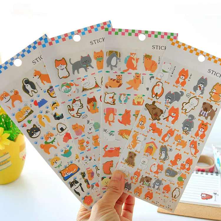 1 шт. Kawaii shaba inu наклейки с героями мультфильмов декоративные DIY планировщик