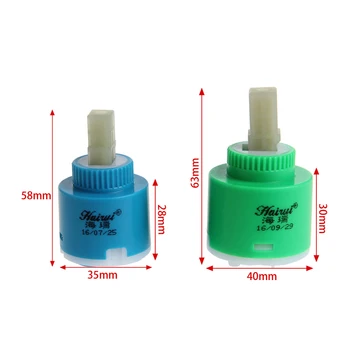 

HNGCHOIGE 35mm/40mm Ceramic Disc Cartridge Inner Blue And Green Faucet Valve Water Mixer Tap For Faucet Replace Part