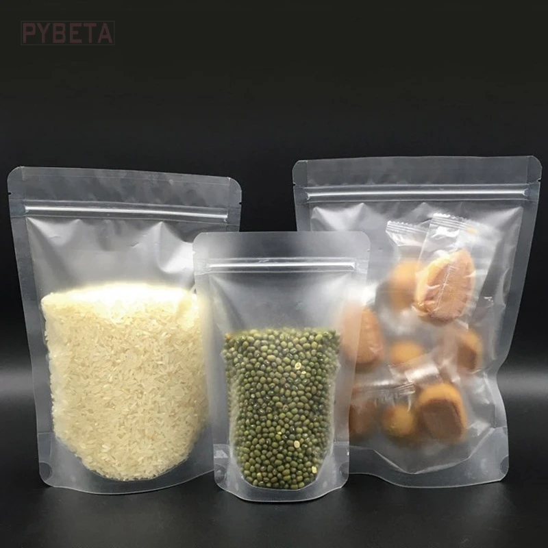 

100 шт./партия, матовые пакеты на молнии, 7 размеров