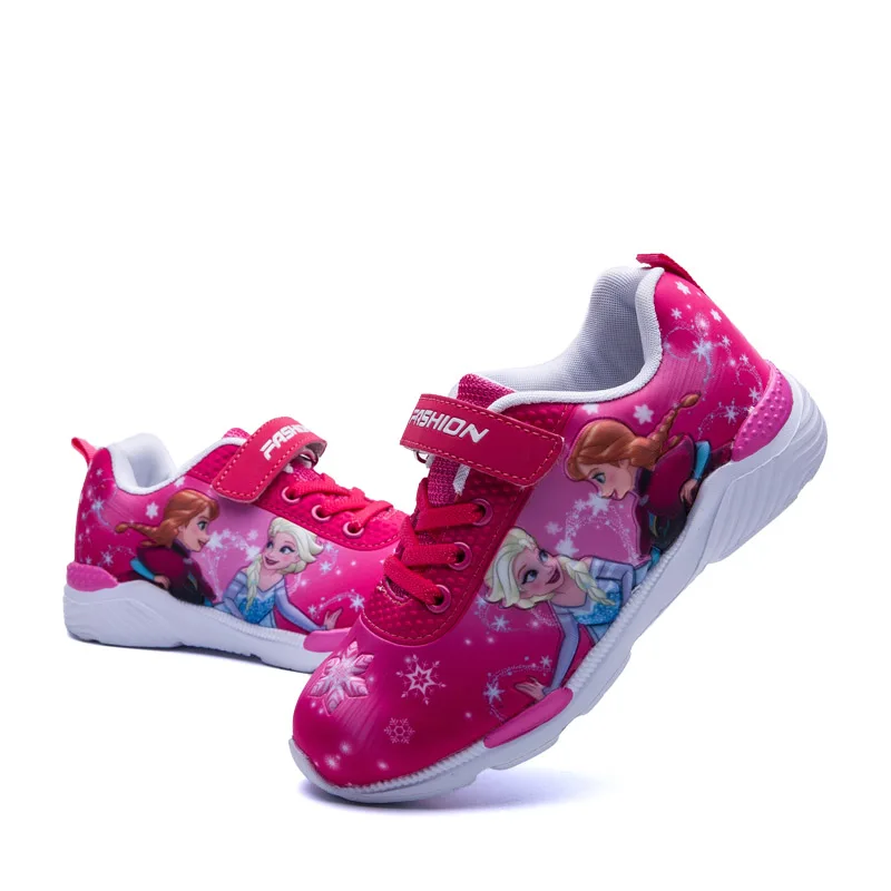 

SKHEK New Children Girls Running Shoes Pink Black Girls Sneakers Kids Hook Loop Jogging Shoes Non-Slip Sport Trainers Girls