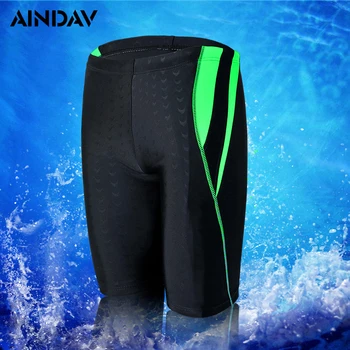 

2019 New Fifth Pants Swimwear Men Professional Swimming Shorts Boys Mens Swim Trunks Swimsuit Beach Briefs Zwembroek Sunga
