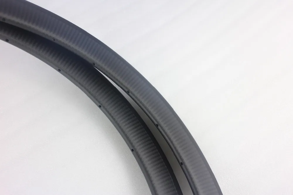 

DEERACE 1 pair of 3K TWILL 50mm 700c Carbon Road Clincher Bicycle Wheel Rims 23mm Wide Bike Rim 20/24H