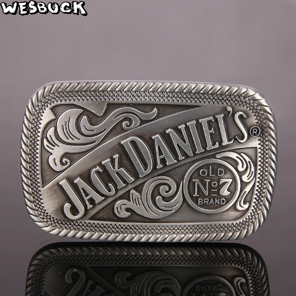 WesBuck Brand JACK DANIEL'S Flower Meltal Cool Belt Buckles For Men's