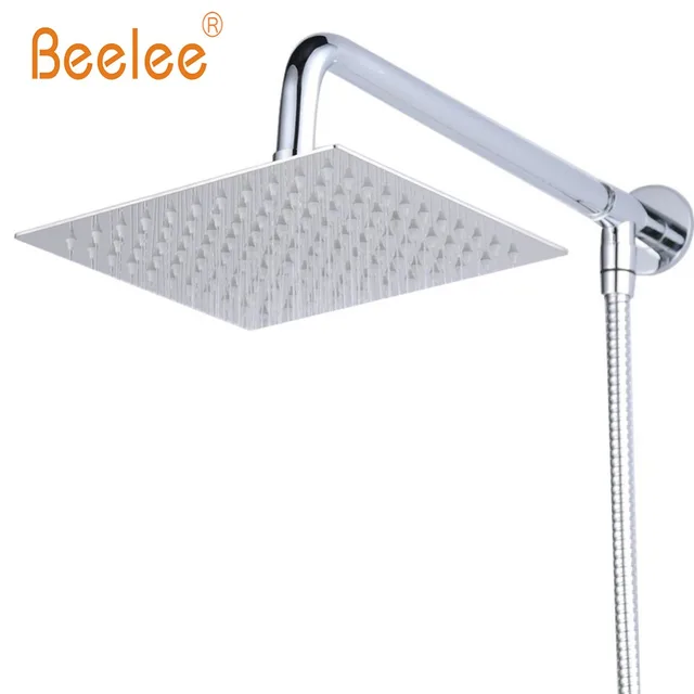 Aliexpress 8 10 12 Square Wall Mount Rainfall Shower Head 8 10 12 Square Wall Mount Rainfall Shower Head With Arm Hose