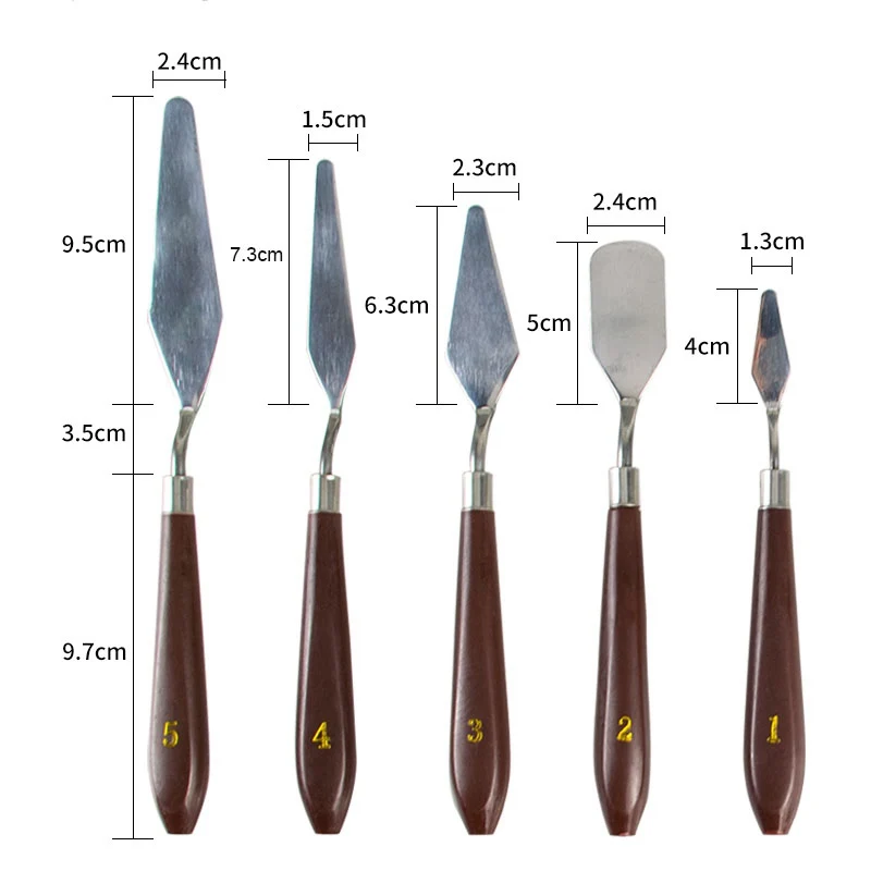 Высокое качество художественная картина маслом Ножи Палитра набор универсальных ножей смешанные скребок из нержавеющей стали ножи-шпатели инструменты рисования комплект