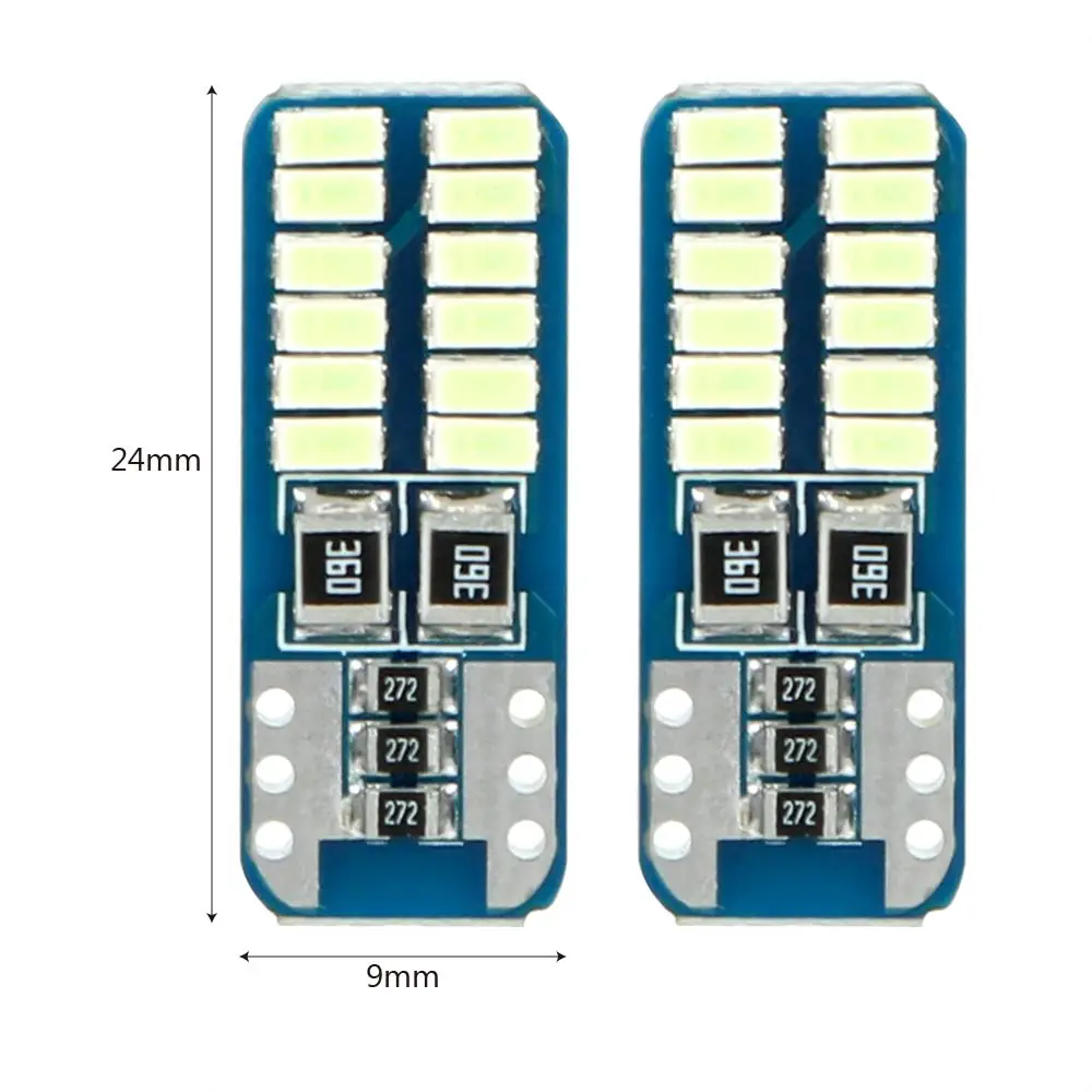 FORAUTO 1 пара T10 3014 24SMD автомобильный габаритный фонарь, светильник номерного знака, сигнальные лампы белого/кристально-синего цвета для автомобиля