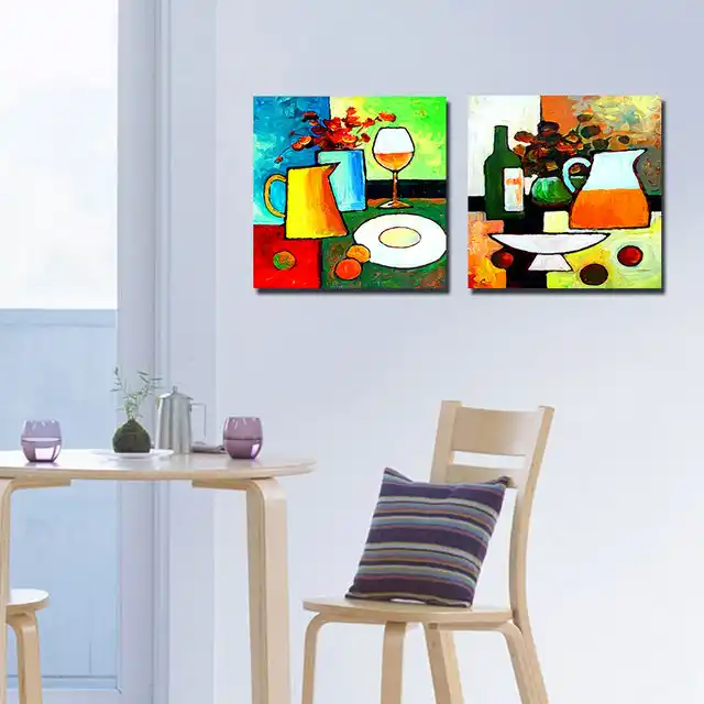 2 Panel Modern Paintings Kitchen Art Cuadros Decoracion Flowers Cups Wall Pictures For Living Room Wall Cuadros No Frame Pictures Of Knitting Needles Pictures Of Turtles For Kidspictures Of Tea Cups Aliexpress