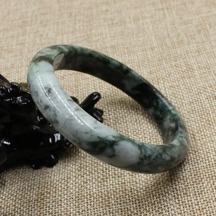 

3608 Certified Grade "A" Natural Green stoneite stone Gems Bracelet Bangle 62mm