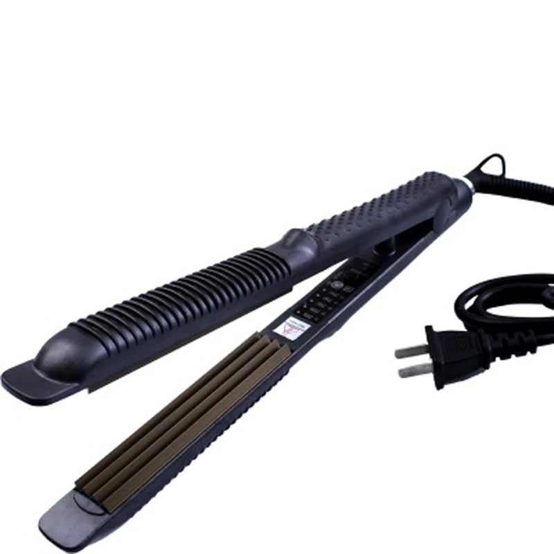 

Temperature Control Electric Hair Straighteners Straightening Corrugated Iron Hair Crimper Corn Plate Styling Tools