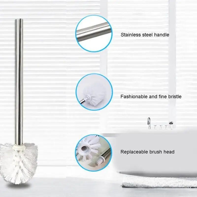 Креативная нержавеющая сталь белый туалет кисть для ногтей настенный домашний туалетный ершик набор бытовой щетка для чистки ванной