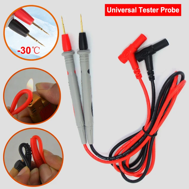 Best Price 1 Pair 1000V 20A Universal Needle Tip Probe Test Leads Pin for Digital Multimeter Meter Tester Probe Silicone Wire Cable pen Best Price 1 Pair 1000V 20A Universal Needle Tip Probe Test Leads Pin for Digital Multimeter Meter Tester Probe Silicone Wire Cable pen