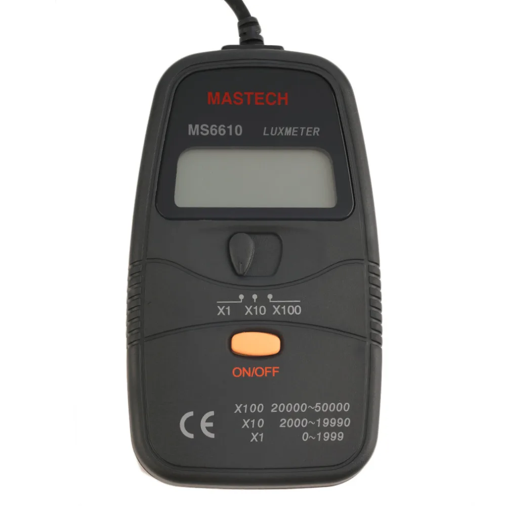 MASTECH MS6610 Высокая точность 0~ 50, 000LUX цифровой Люксметры Illuminometers с отдельным фотодетектор