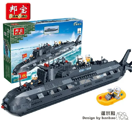 Modelo De Kit De Construcción Compatible Con Lego Submarino