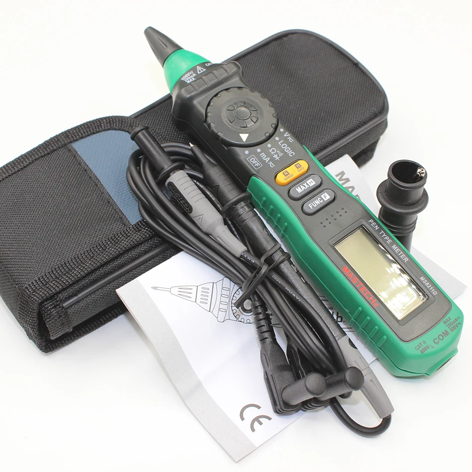 

Mastech MS8211D Digital Multimeter Pen Type Auto Range LCD Display DMM Voltage Tester Meter Logic Level Test Diagnostic-tool