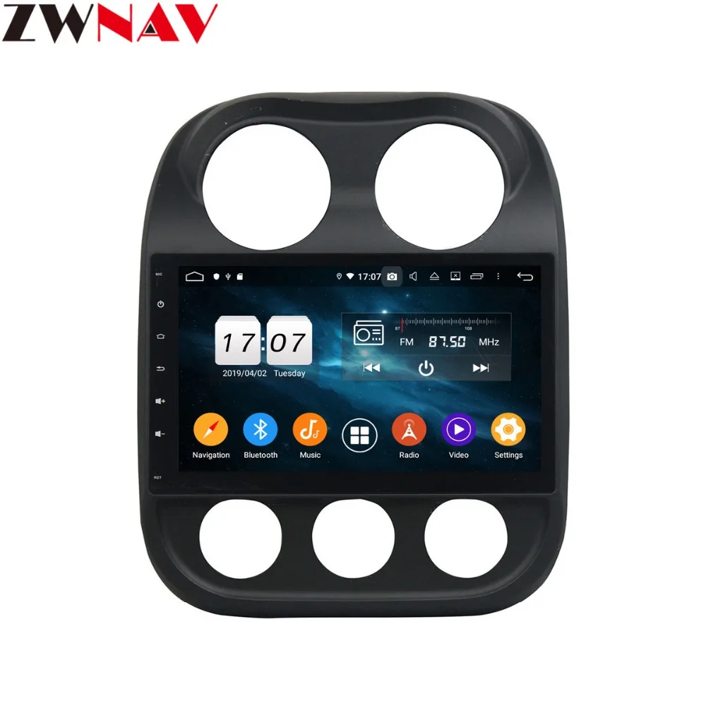 Best Android 9 4+64G DSP Car No 2 din Player GPS Navigation For Jeep Compass 2010-2016 Head Unit Multimedia Player Tape Recorder 0