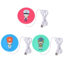 Подогреватель чашек коврик тарелка кружка коврик чай молоко горячие напитки нагреватель 5 в USB мультфильм силиконовые и Прямая поставка